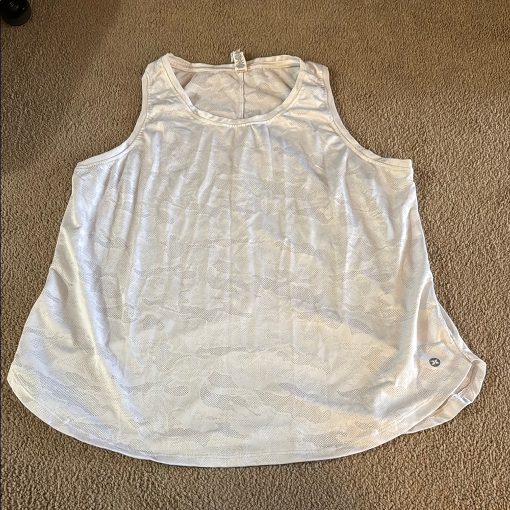 RBX White Sleeveless Relaxed Tank Top